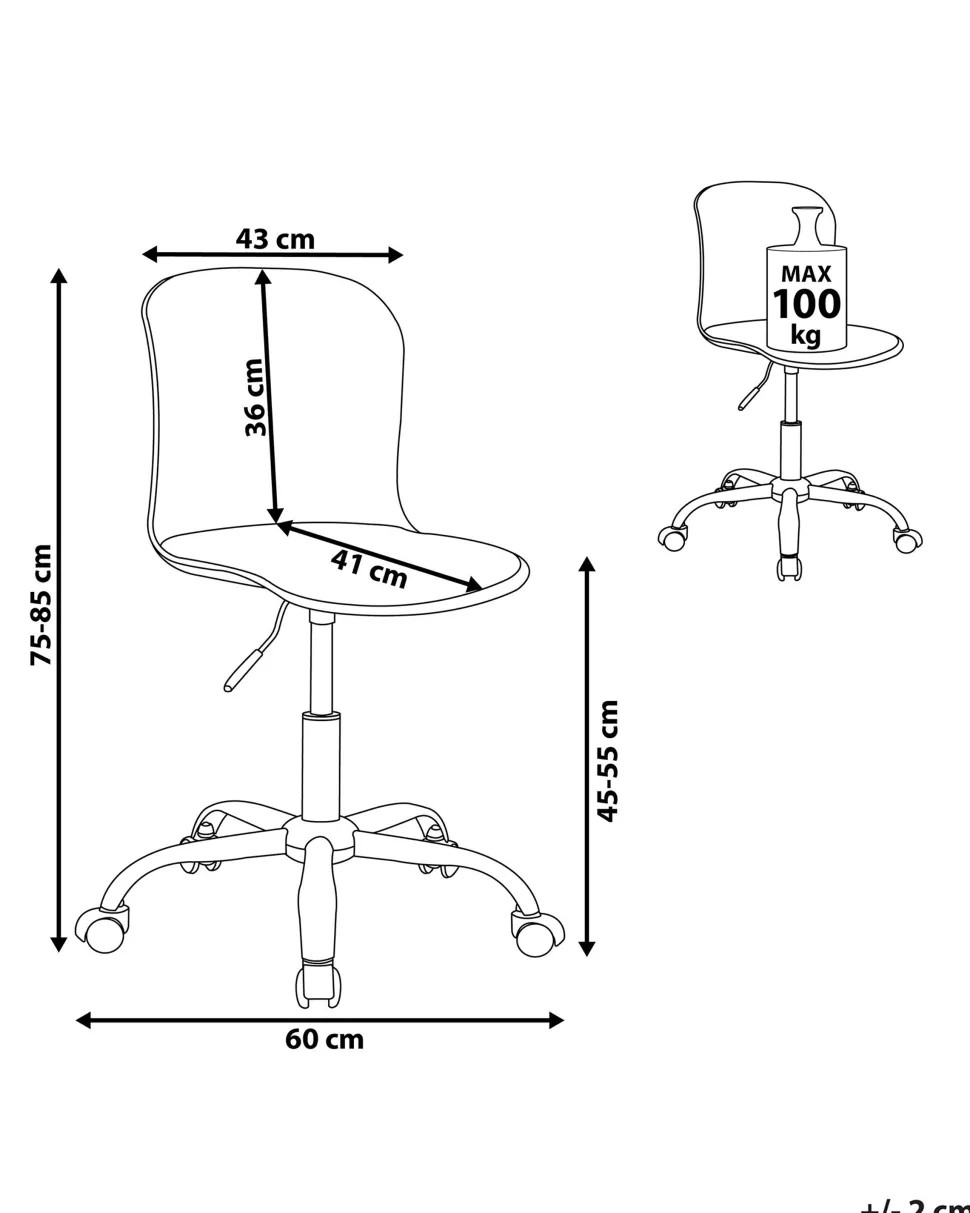 Cadeira De Escritorio Em Pele Sintetica Branca Vamo