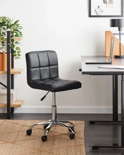 Cadeira De Escritorio Em Tecido Preto Marion