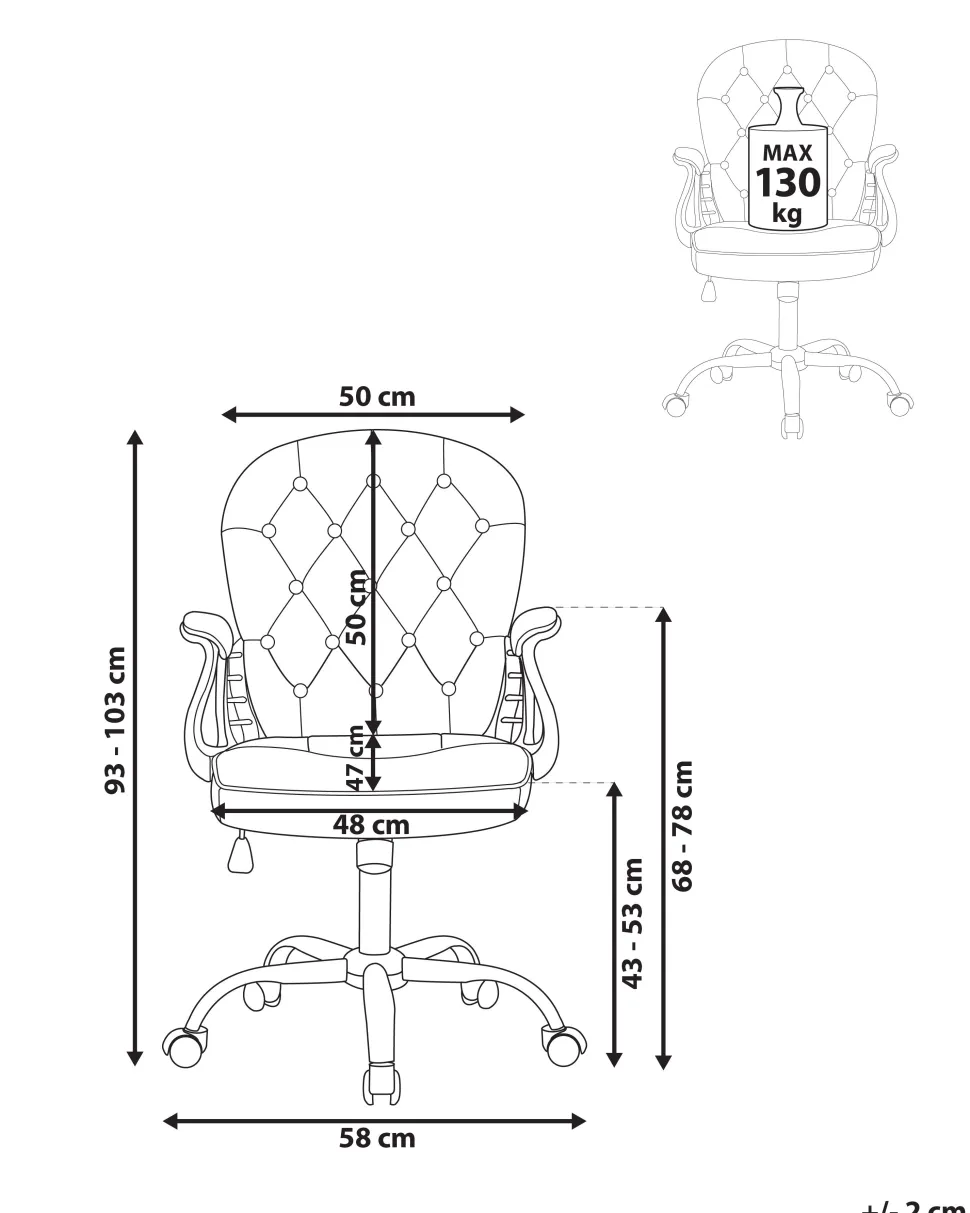 Cadeira De Escritorio Em Pele Sintetica Rosa Princess