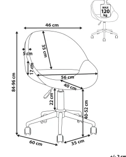 Cadeira De Escritorio Em Veludo Preto Selma