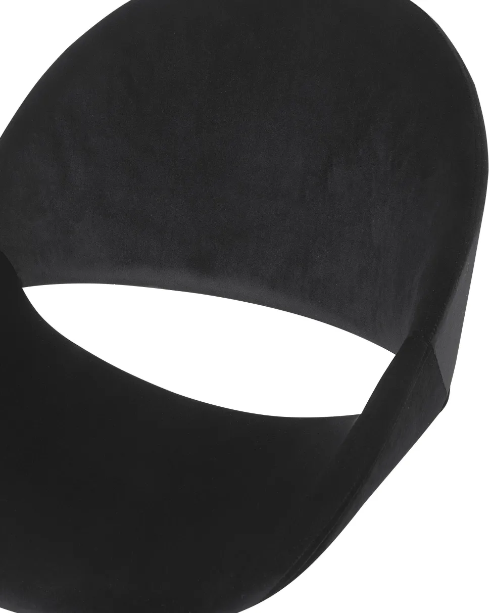 Cadeira De Escritorio Em Veludo Preto Selma