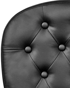 Cadeira De Escritorio Em Pele Sintetica Preta Princess