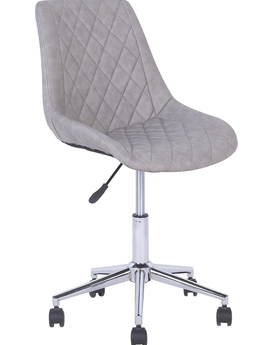 Cadeira De Escritorio Em Pele Sintetica Cinzenta Maribel