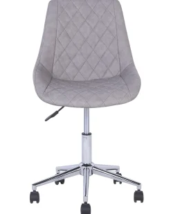 Cadeira De Escritorio Em Pele Sintetica Cinzenta Maribel