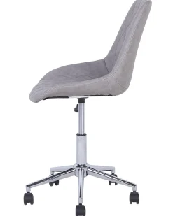 Cadeira De Escritorio Em Pele Sintetica Cinzenta Maribel