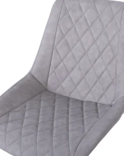 Cadeira De Escritorio Em Pele Sintetica Cinzenta Maribel