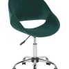 Cadeira De Escritorio Em Veludo Verde Esmeralda Selma