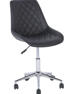 Cadeira De Escritorio Em Pele Sintetica Preta Maribel