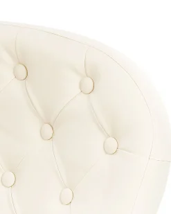 Cadeira De Escritorio Em Pele Sintetica Creme Princess