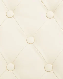 Cadeira De Escritorio Em Pele Sintetica Creme Princess