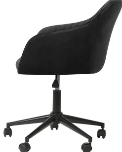 Cadeira De Escritorio Em Veludo Preto Venice