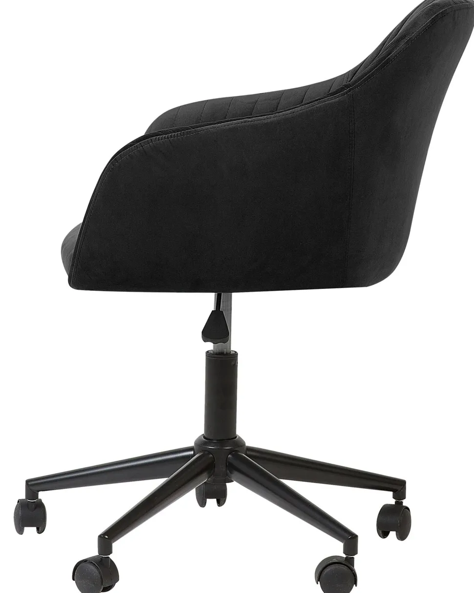 Cadeira De Escritorio Em Veludo Preto Venice