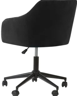 Cadeira De Escritorio Em Veludo Preto Venice