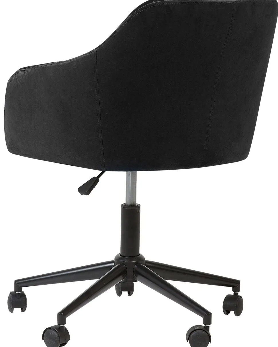 Cadeira De Escritorio Em Veludo Preto Venice