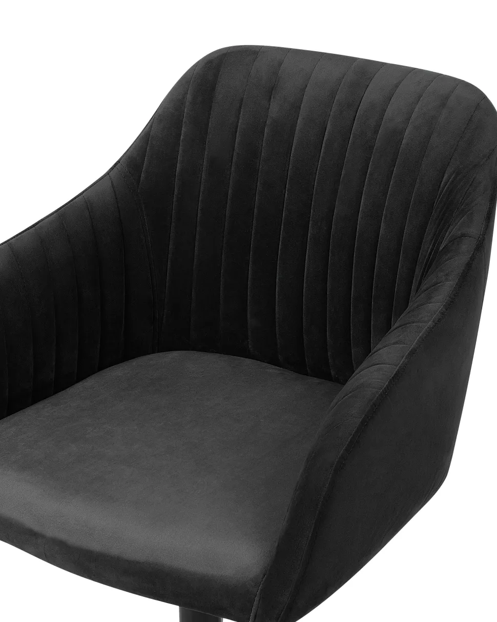 Cadeira De Escritorio Em Veludo Preto Venice