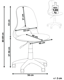 Cadeira De Escritorio Para Criancas Rosa Marguerite