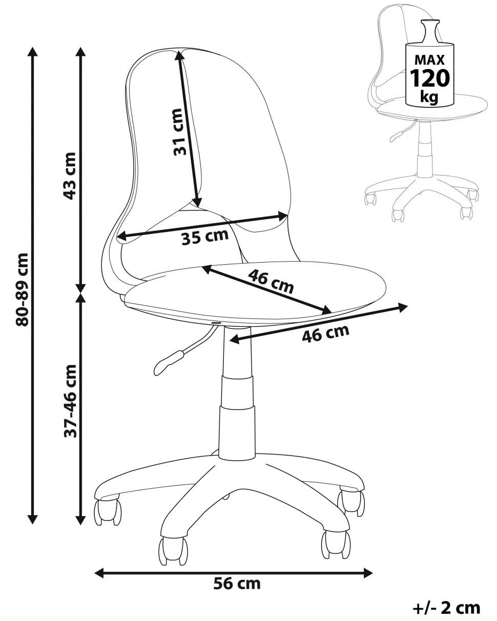Cadeira De Escritorio Para Criancas Rosa Marguerite