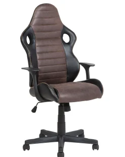 Cadeira De Escritorio Preta E Castanha Supreme