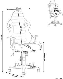 Cadeira De Escritorio Preta E Castanha Supreme