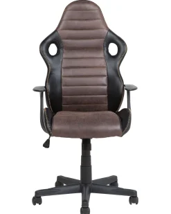 Cadeira De Escritorio Preta E Castanha Supreme