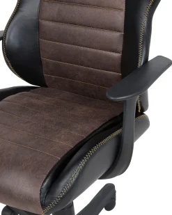 Cadeira De Escritorio Preta E Castanha Supreme