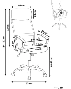 Cadeira De Escritorio Preta Design