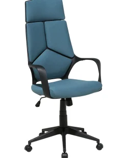 Cadeira De Escritorio Preta E Azul Delight