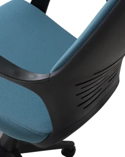 Cadeira De Escritorio Preta E Azul Delight