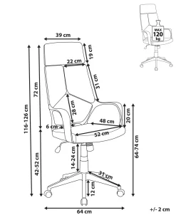 Cadeira De Escritorio Preta E Azul Delight