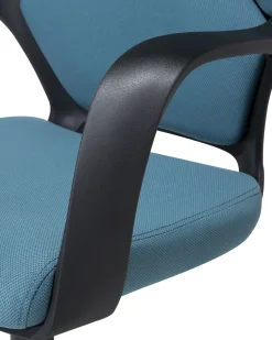 Cadeira De Escritorio Preta E Azul Delight