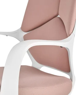 Cadeira De Escritorio Rosa E Branca Delight