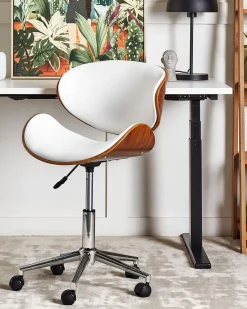 Cadeira De Escritorio Sem Bracos Branco Rotterdam