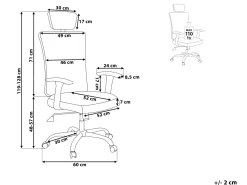 Cadeira De Escritorio Taupe E Preta Noble