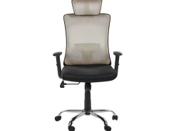 Cadeira De Escritorio Taupe E Preta Noble