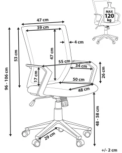 Cadeira De Escritorio Vermelha Relief