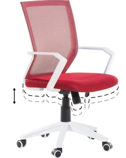 Cadeira De Escritorio Vermelha Relief