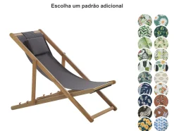 Cadeira De Jardim Com 2 Tecidos A Escolha Em Madeira Clara Avellino