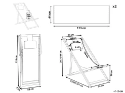 Cadeira De Jardim Com 2 Tecidos A Escolha Em Madeira Escura Avellino