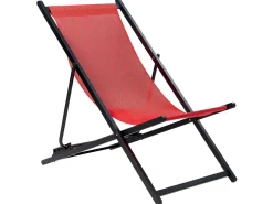 Cadeira De Jardim Dobravel Vermelha E Preta Locri Ii
