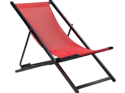 Cadeira De Jardim Dobravel Vermelha E Preta Locri Ii