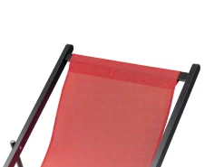 Cadeira De Jardim Dobravel Vermelha E Preta Locri Ii