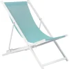 Cadeira De Jardim Dobravel Azul Turquesa E Branca Locri Ii