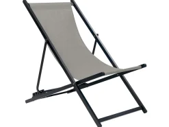 Cadeira De Jardim Dobravel Cinzenta E Preta Locri Ii