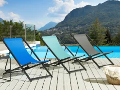 Cadeira De Jardim Dobravel Cinzenta E Preta Locri Ii