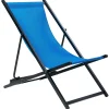 Cadeira De Jardim Dobravel Azul E Preta Locri Ii