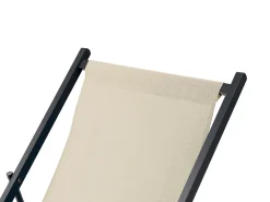 Cadeira De Jardim Dobravel Creme E Preta Locri Ii