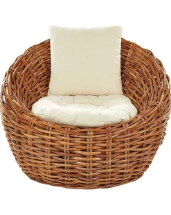 Cadeira De Jardim Em Rattan Natural Lerici