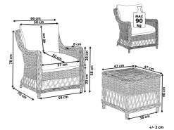 Cadeira De Jardim Em Rattan Natural Ribolla