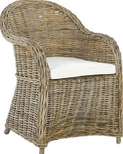 Cadeira De Jardim Em Rattan Cor Natural Susua