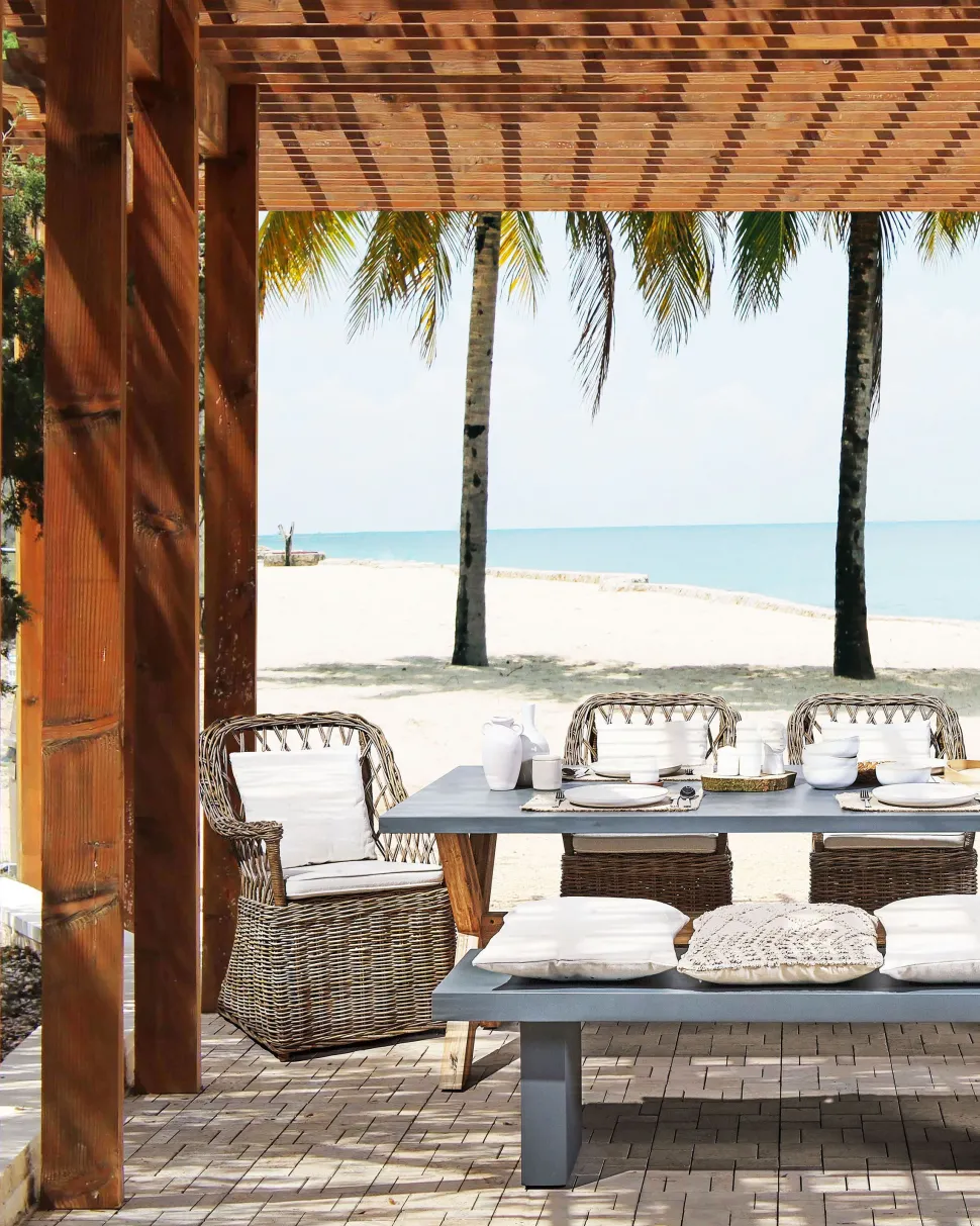 Cadeira De Jardim Em Rattan Cor Natural Maros